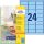 L6032-20 Avery univerzális visszaszedhető kék címke  63,5 x 33,9 mm