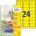 L6035-20 Avery univerzális visszaszedhető sárga címke 63,5 x 33,9 mm