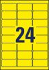 L6035-20 Avery univerzális visszaszedhető sárga címke 63,5 x 33,9 mm