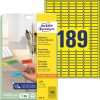 L6037-20 Avery univerzális visszaszedhető sárga címke 25,4 x 10 mm