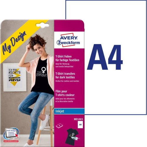 MD1003 Avery textilre vasalható fólia, sötét és színes textíliákhoz