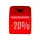 Méretjelző vállfára PIROS - 20%