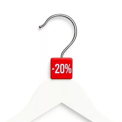 Méretjelző vállfára PIROS - 20%