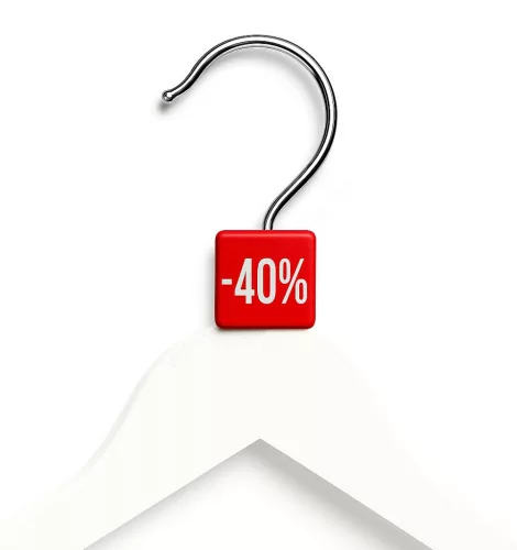 Méretjelző vállfára PIROS - 40%