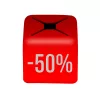 Méretjelző vállfára PIROS - 50%