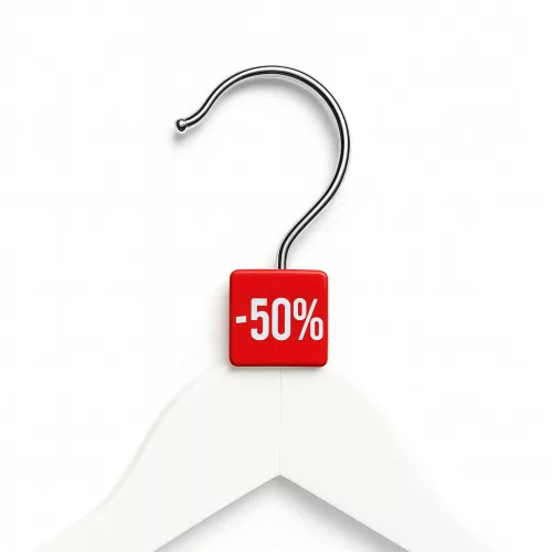 Méretjelző vállfára PIROS - 50%