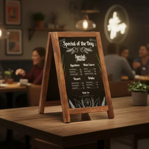 MINI krétás megállítótábla 15x25cm (12x20cm írható felület)