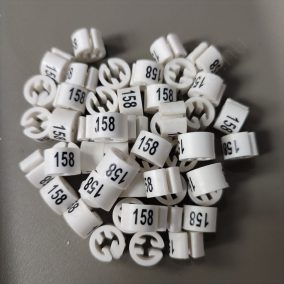   Méretjelző karika vállfára -FEHÉR alap - FEKETE írás (158)