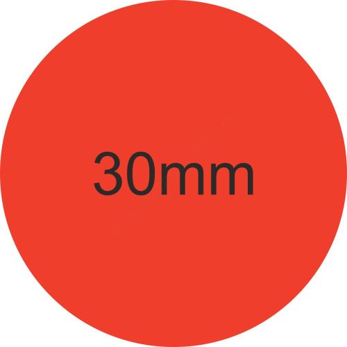 30mm körcímke - PIROS (1.000db)
