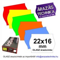 22×16mm árazócímke