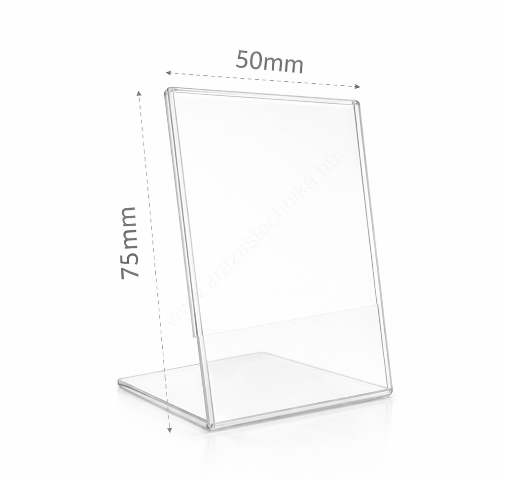 Image of Árcímke tartó plexi 50x75mm álló