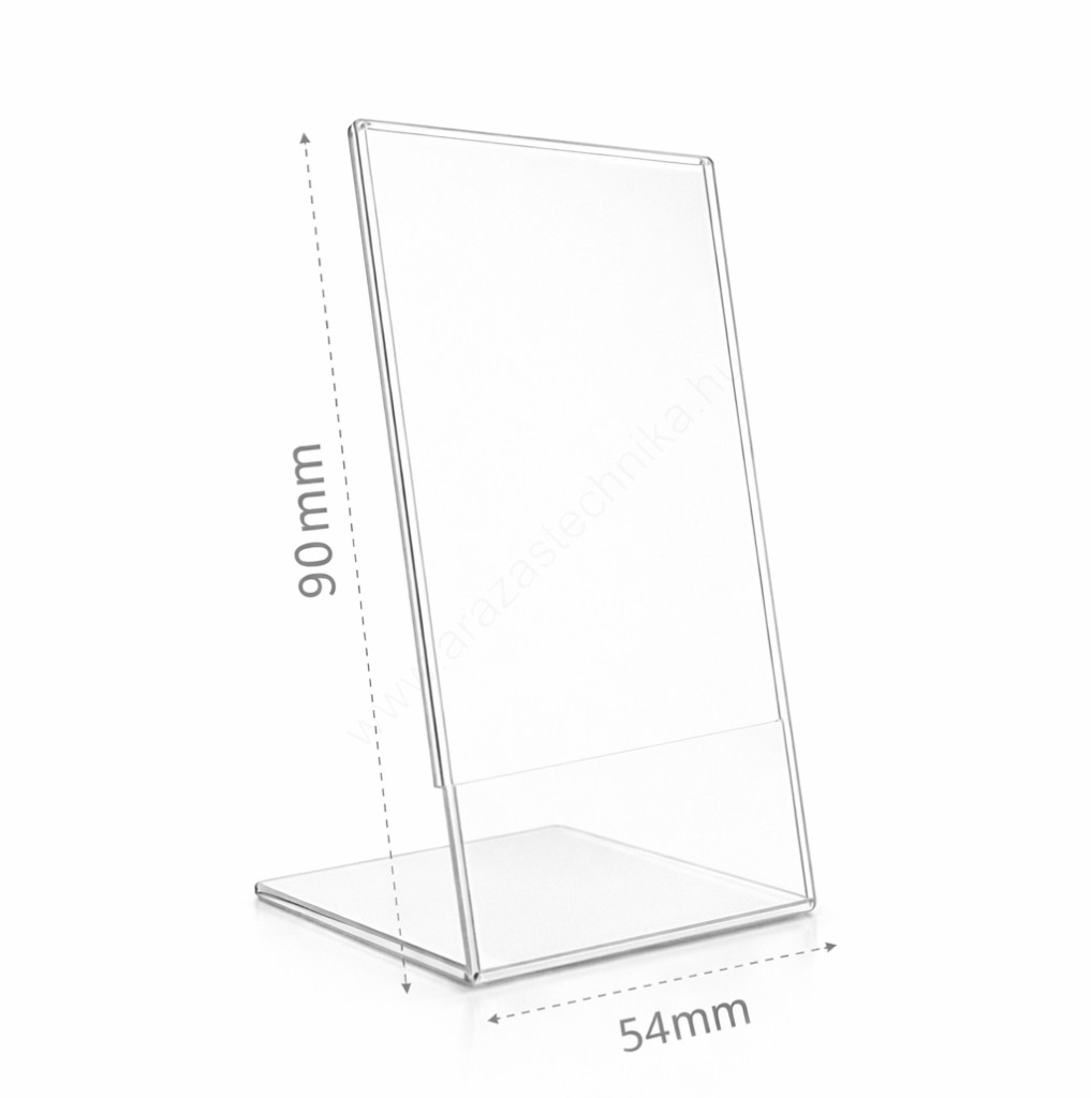 Image of Árcímke tartó plexi 54x90 mm - álló